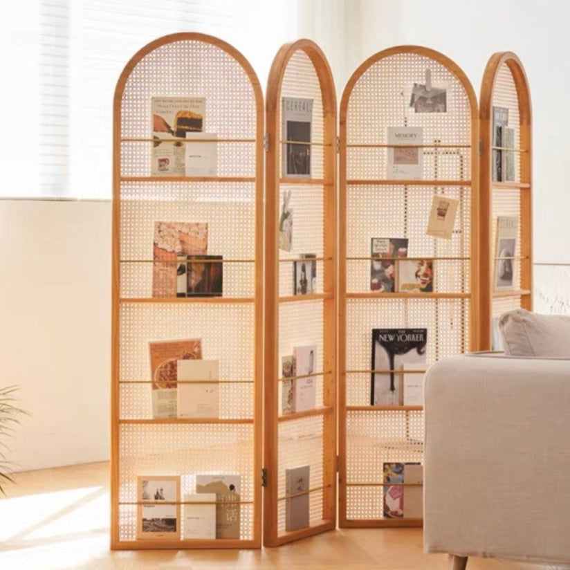 SONA Rattan Bookshelf Partition - Radical Homes Singapore