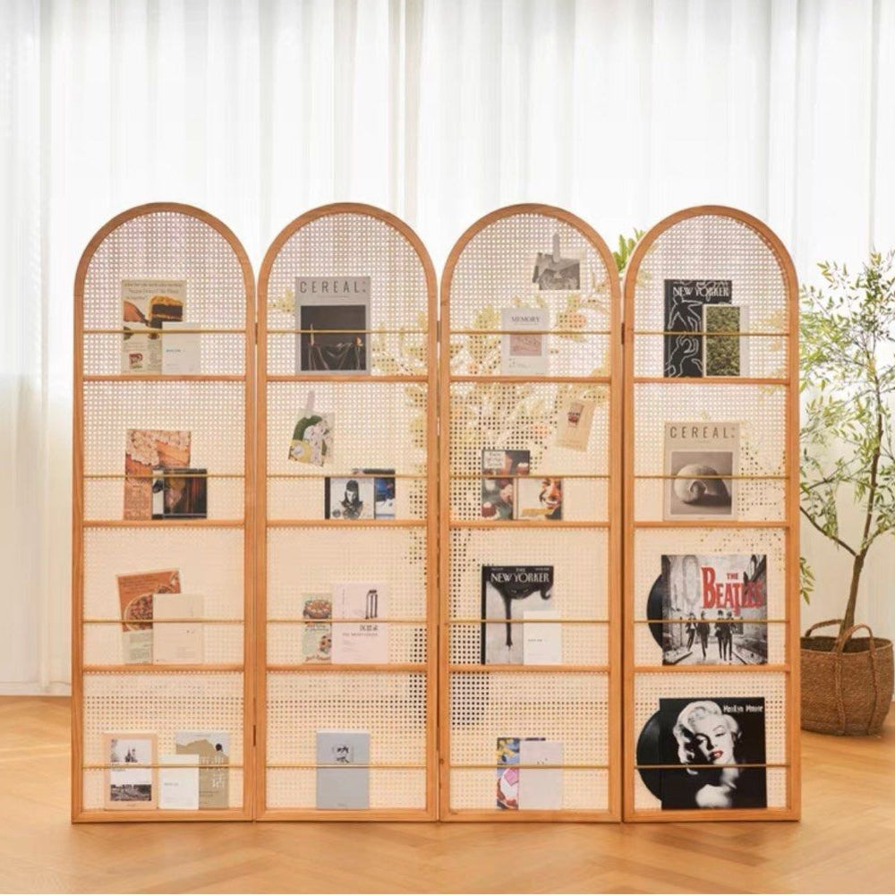 SONA Rattan Bookshelf Partition - Radical Homes Singapore
