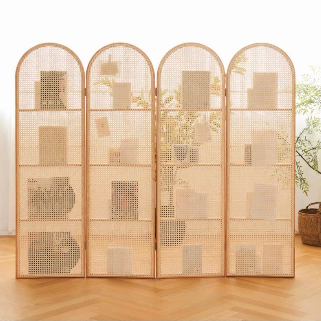 SONA Rattan Bookshelf Partition - Radical Homes Singapore