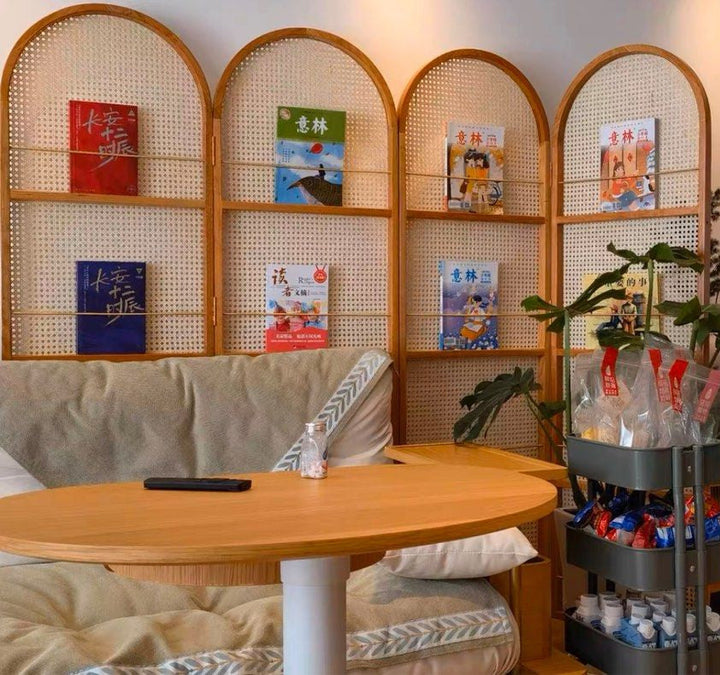 SONA Rattan Bookshelf Partition - Radical Homes Singapore
