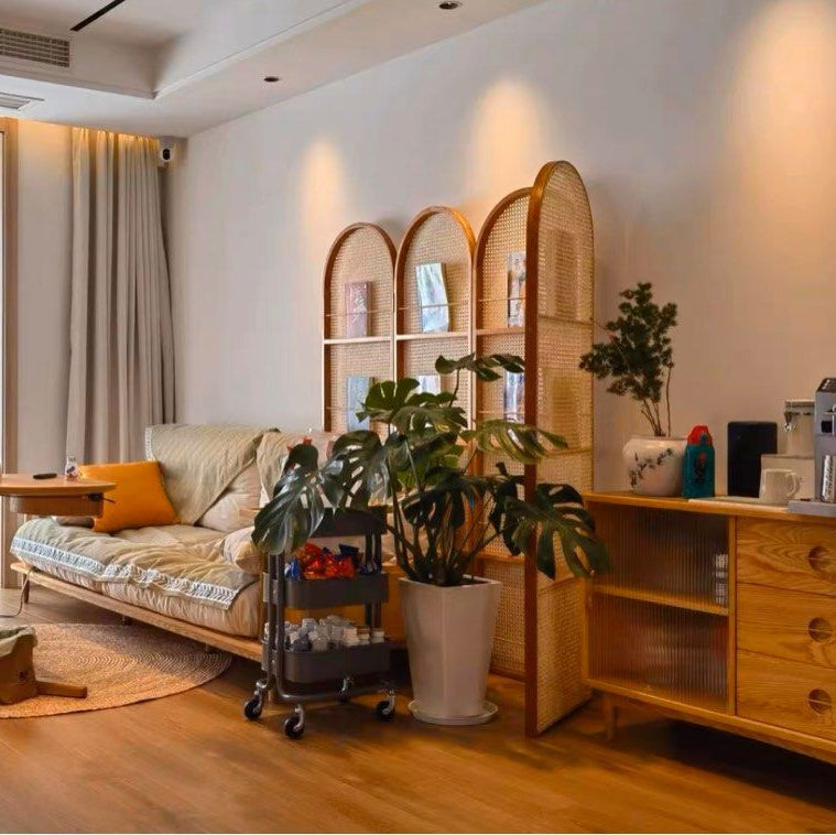 SONA Rattan Bookshelf Partition - Radical Homes Singapore