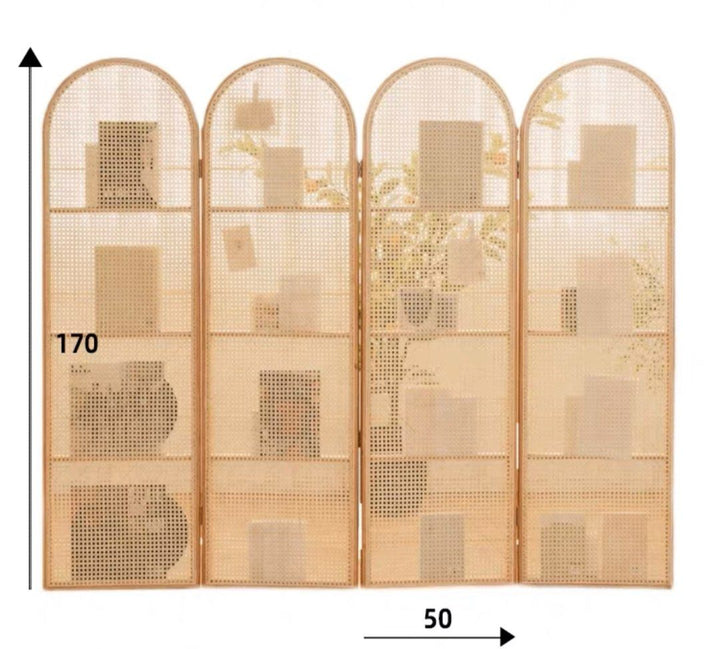 SONA Rattan Bookshelf Partition - Radical Homes Singapore