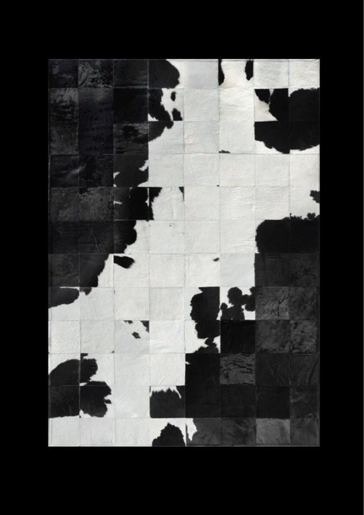 FIORALITH Modern Cowhide Leather Rug - Cassa Haus Singapore