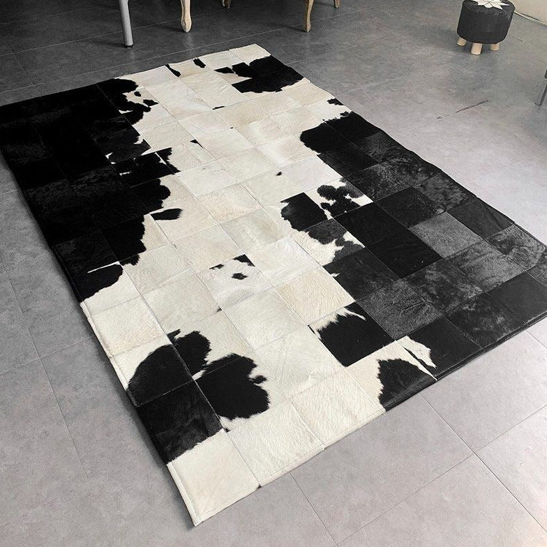 FIORALITH Modern Cowhide Leather Rug - Cassa Haus Singapore