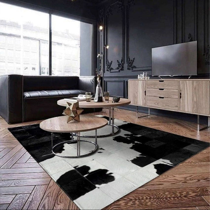 FIORALITH Modern Cowhide Leather Rug - Cassa Haus Singapore