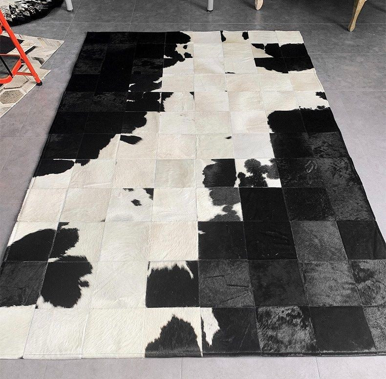 FIORALITH Modern Cowhide Leather Rug - Cassa Haus Singapore