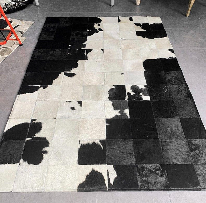 FIORALITH Modern Cowhide Leather Rug - Cassa Haus Singapore