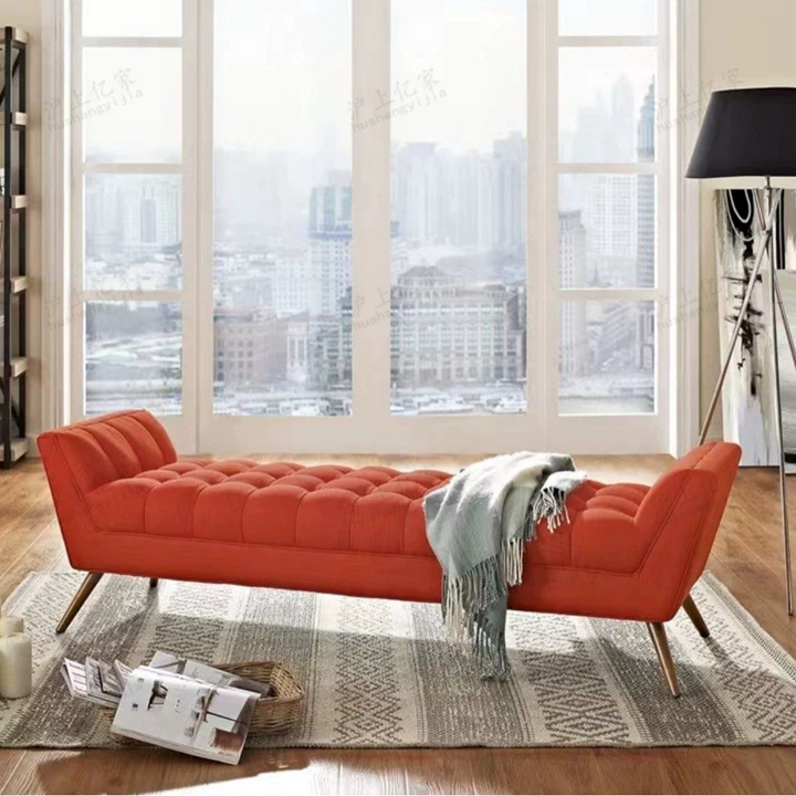 VELMONT Victorian Fabric Bench - Cassa Haus Singapore