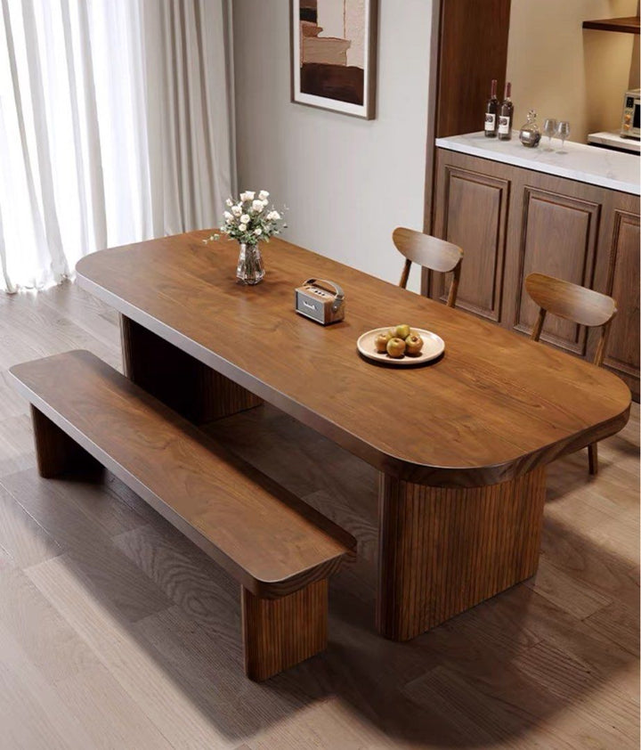 LOVON Rustic Solid Wood Dining Table - Radical Homes Singapore