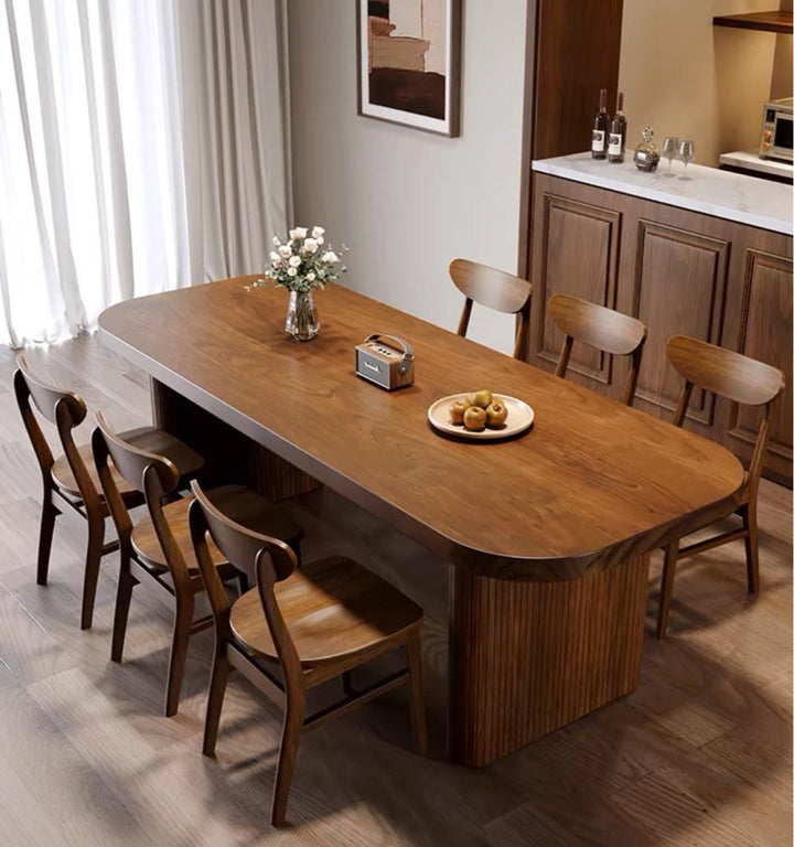 LOVON Rustic Solid Wood Dining Table - Radical Homes Singapore