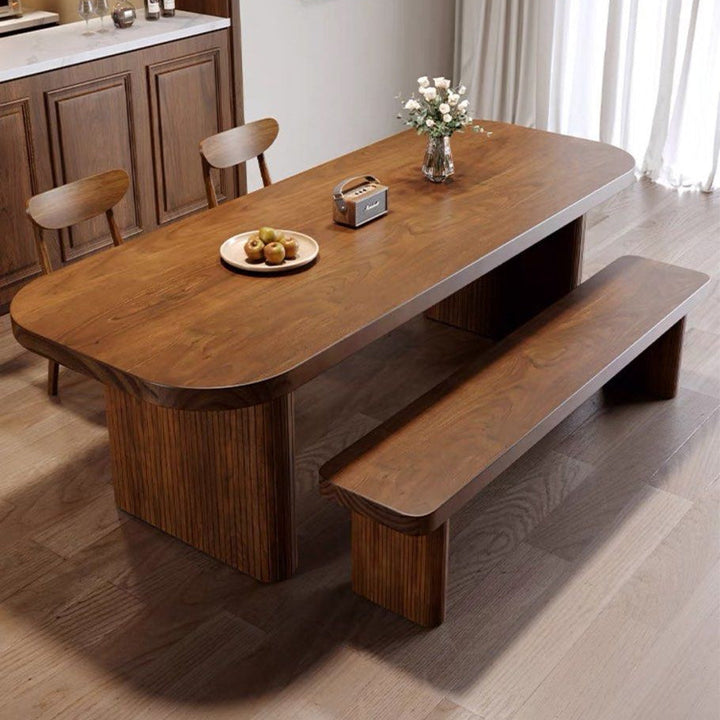 LOVON Rustic Solid Wood Dining Table - Radical Homes Singapore