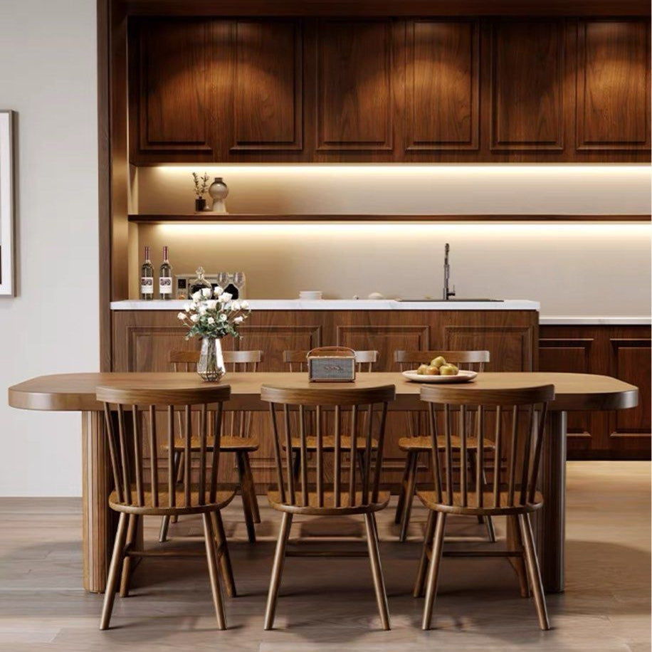 LOVON Rustic Solid Wood Dining Table - Radical Homes Singapore