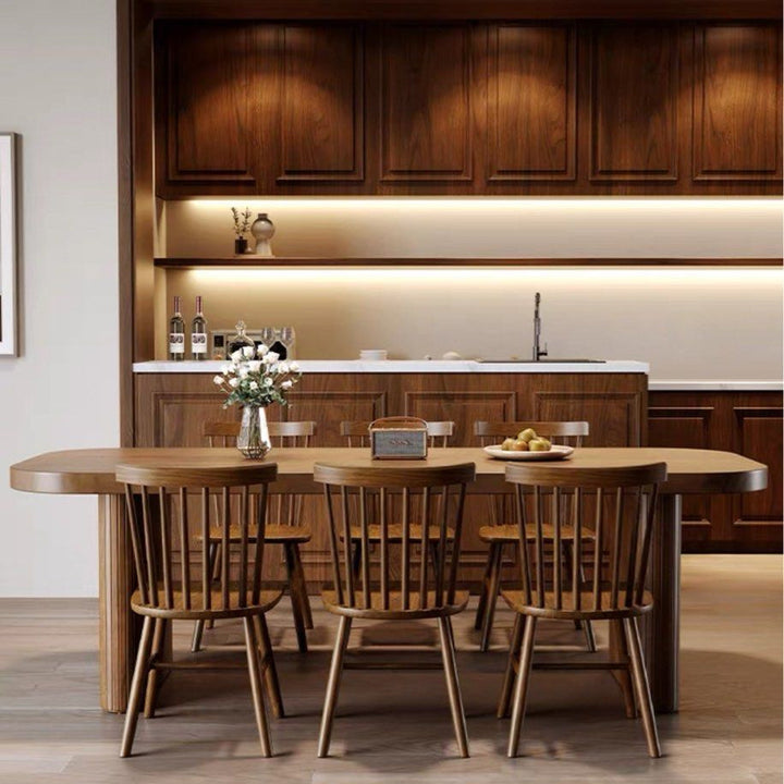 LOVON Rustic Solid Wood Dining Table - Radical Homes Singapore