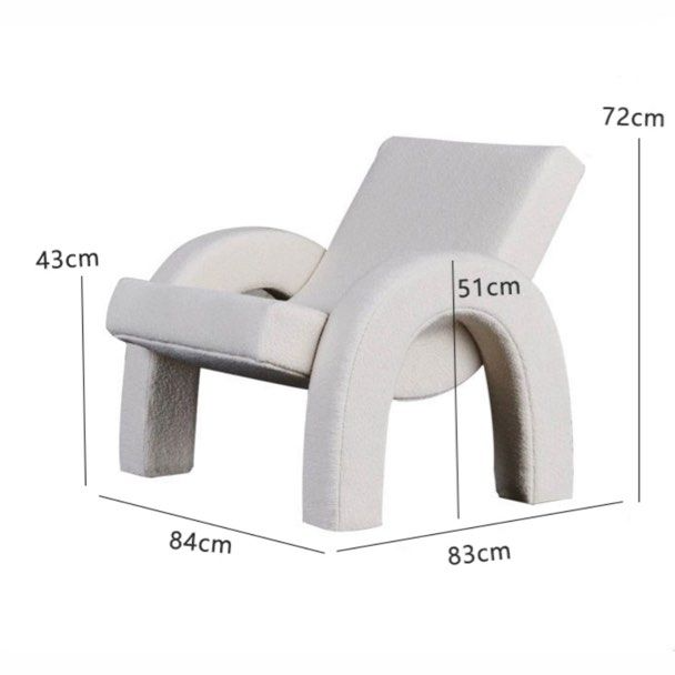 PIPER Modern Boucle Lounge Chair - Radical Homes Singapore