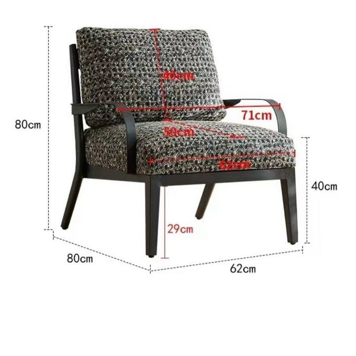 DYLAN Modern Fabric Lounge Chair - Radical Homes Singapore