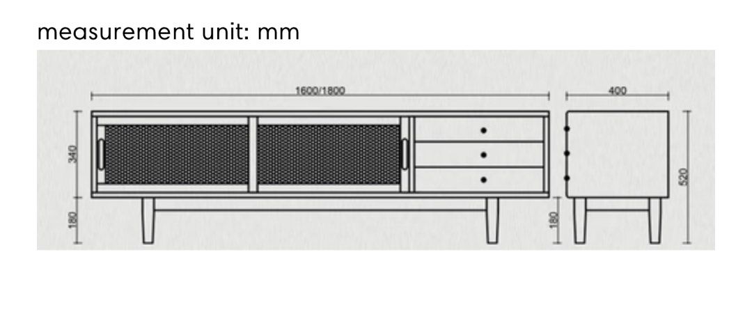 FAELAN Rattan TV Stand - Radical Homes Singapore