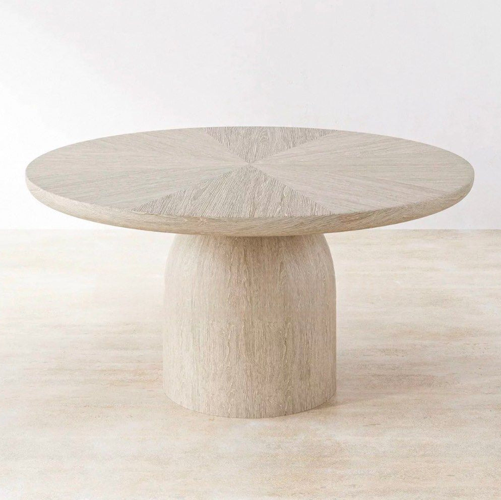 PARQUETRY Modern Herringbone Solid Wood Dining Table - Cassa Haus Singapore