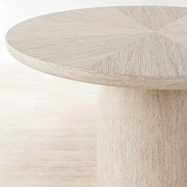 PARQUETRY Modern Herringbone Solid Wood Dining Table - Cassa Haus Singapore