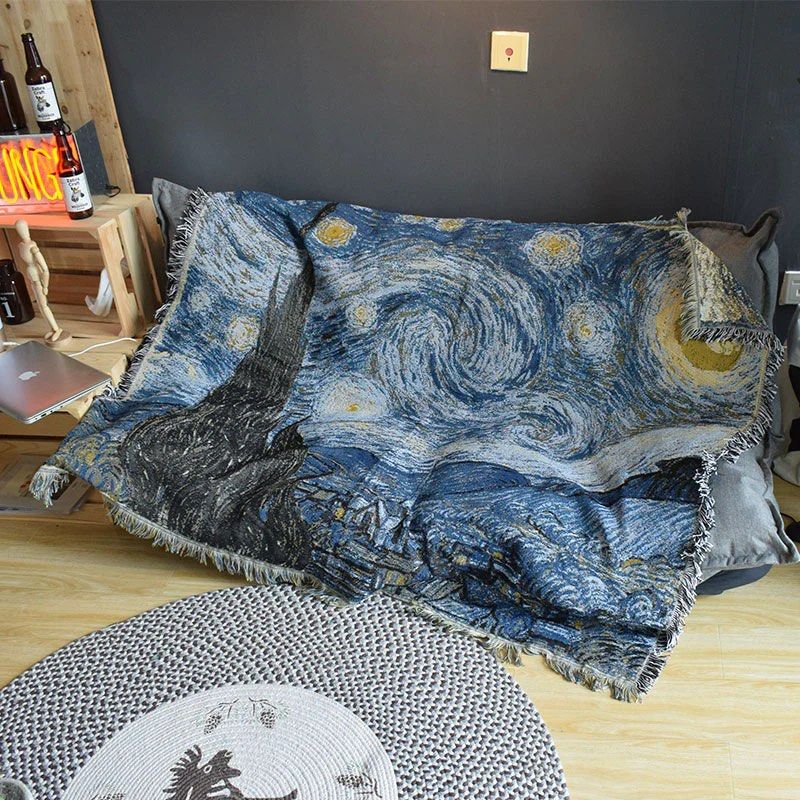 Starry Night Flatweave Rugs/Tablecloth/Blanket - Radical Homes Singapore
