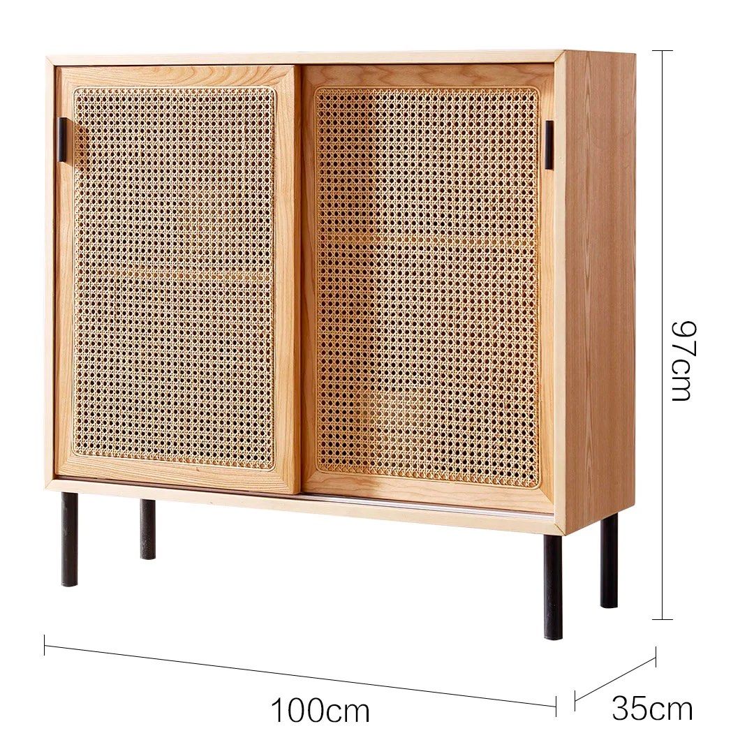 KAELIN Japandi 2-door Cabinet - Cassa Haus Singapore