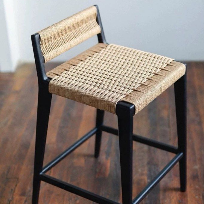 ESTERO Rustic Rattan Bar Stool - Radical Homes Singapore