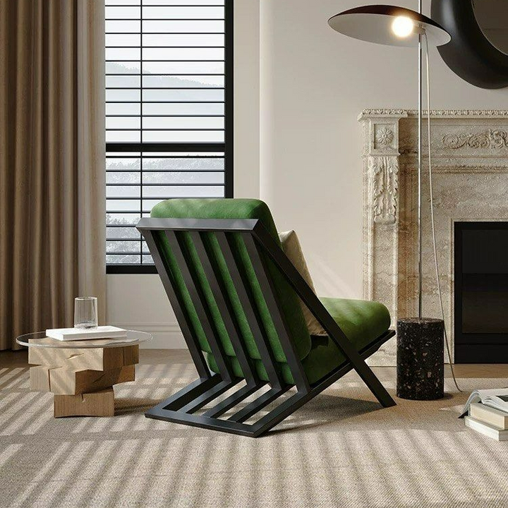 JESSE Scandinavian Velvet Lounge Chair - Radical Homes Singapore
