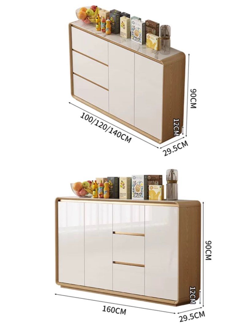 ISABELLA Modern Sintered Stone Sideboard - Radical Homes Singapore
