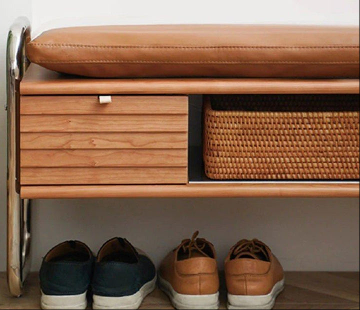 DRYSTAN Genuine Leather Bench - Cassa Haus Singapore
