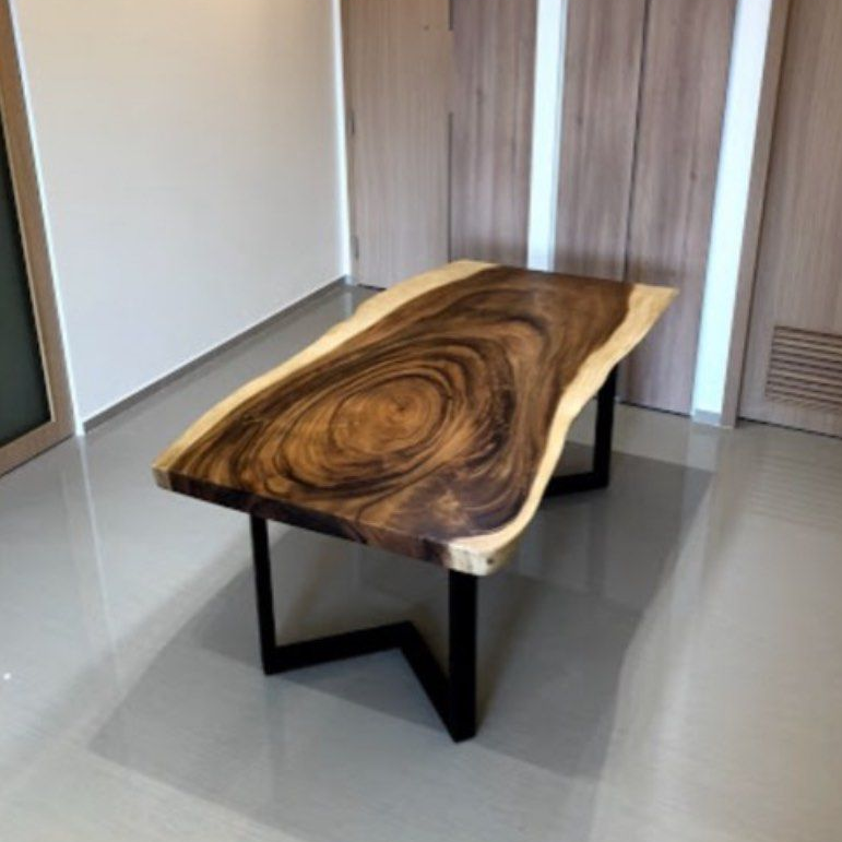 Modern Suar Wood Dining Table Customisation - Radical Homes Singapore
