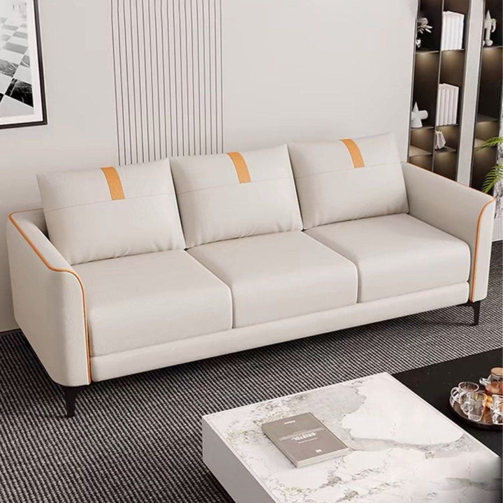 HALSOR Modern Scratch-Proof Leather Sofa - Radical Homes Singapore