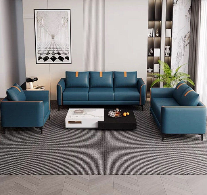 HALSOR Modern Scratch-Proof Leather Sofa - Radical Homes Singapore