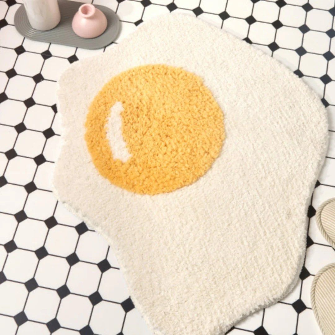 SUNNY SIDE UP Egg Bathroom Rug - Radical Homes Singapore