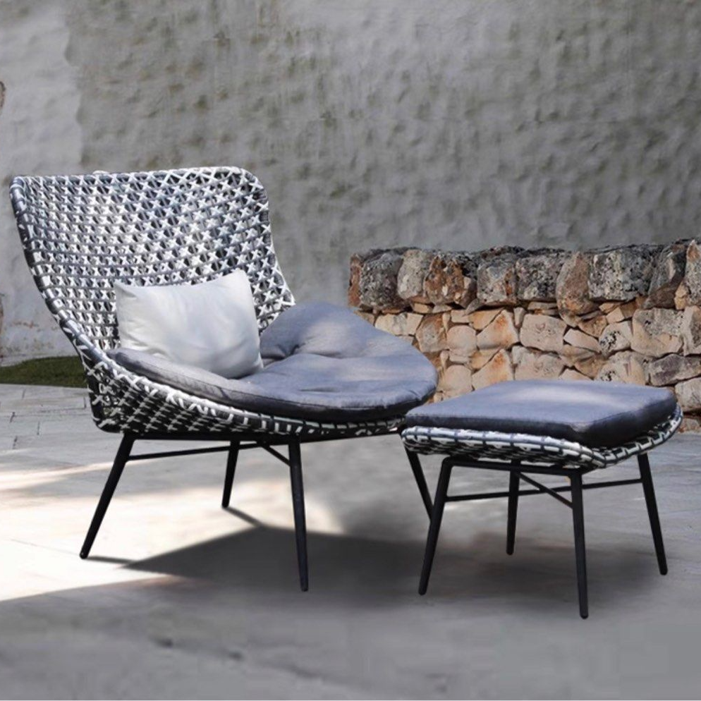 KENDA Modern Outdoor Chair With Footrest - Radical Homes Singapore