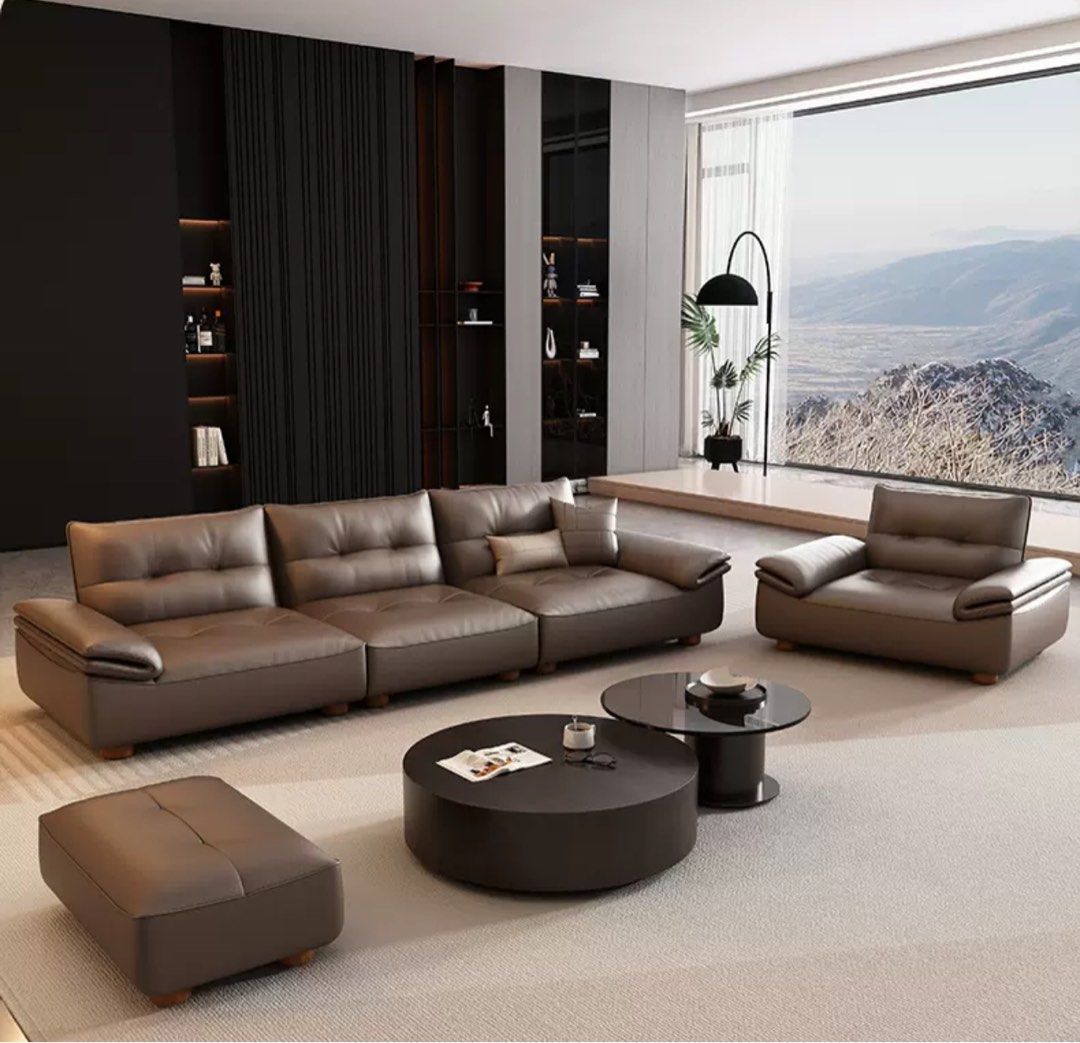 VALIERRO Modern Leather Sofa - Radical Homes Singapore
