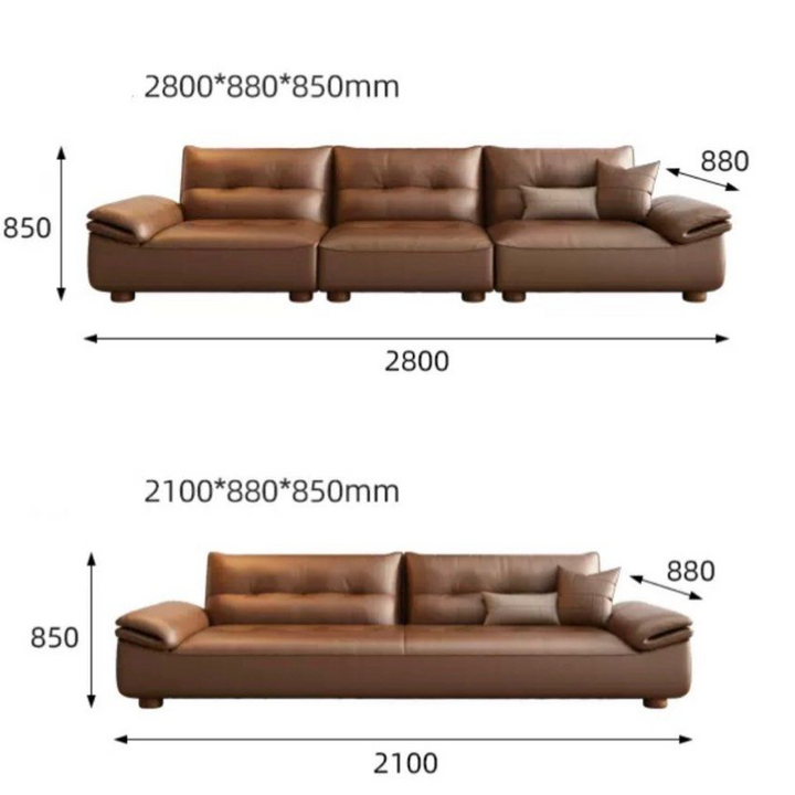 VALIERRO Modern Leather Sofa - Radical Homes Singapore