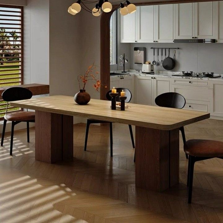MOCRA Modern Travertine Dining Table - Radical Homes Singapore