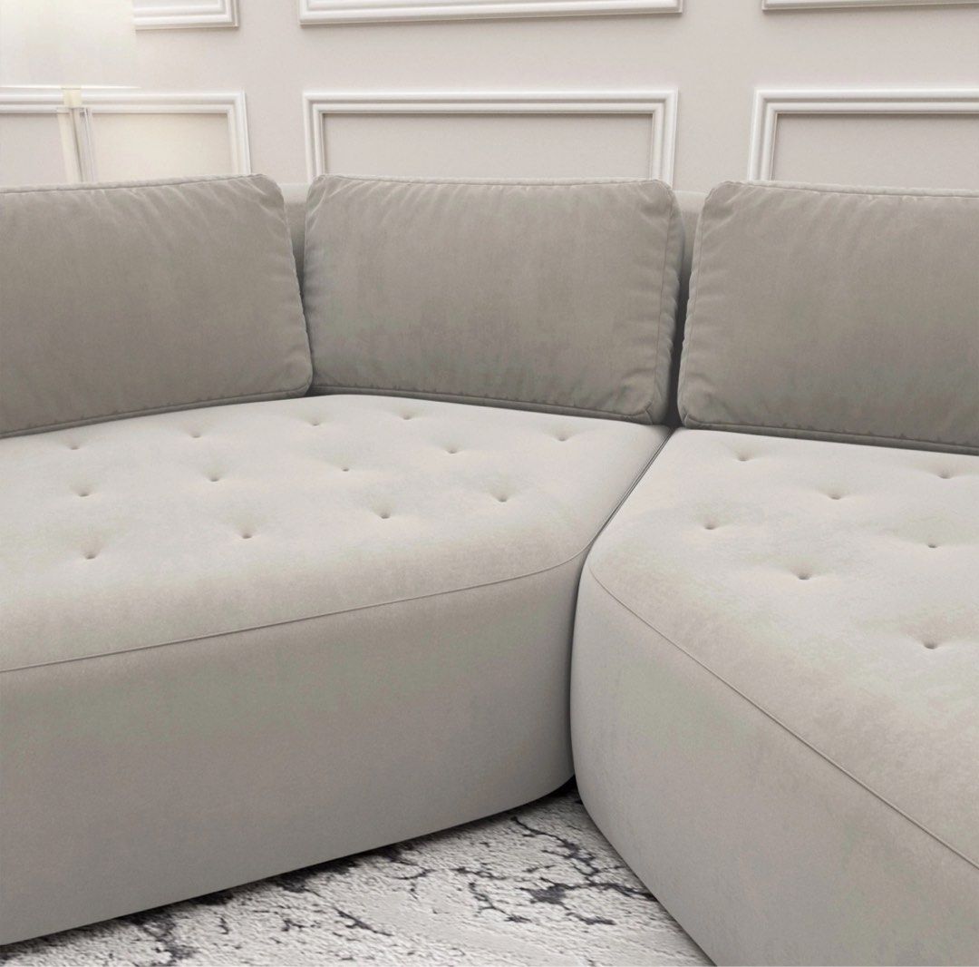 OPTRA Modern Velvet Sofa Daybed - Radical Homes Singapore