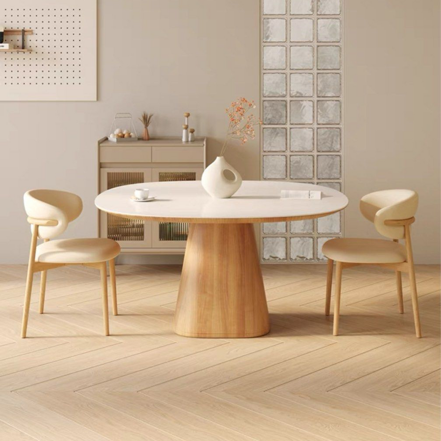 PAIGE Japandi Sintered Stone Square Dining Table - Radical Homes Singapore