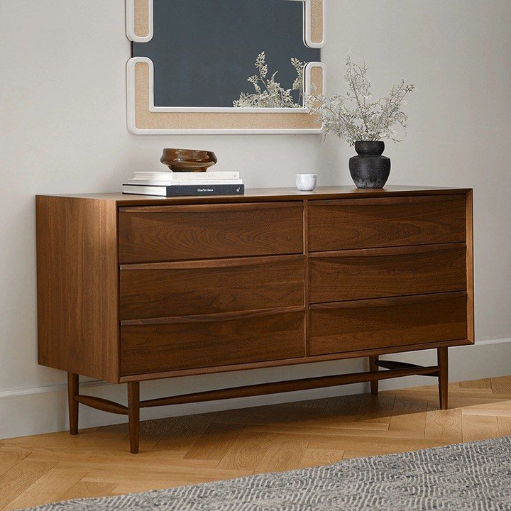 FRENZO Modern Walnut Chest Of Drawers - Radical Homes Singapore