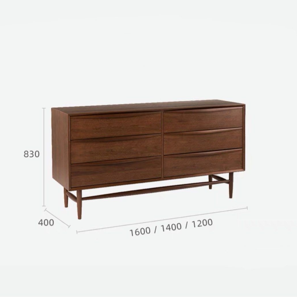 FRENZO Modern Walnut Chest Of Drawers - Radical Homes Singapore