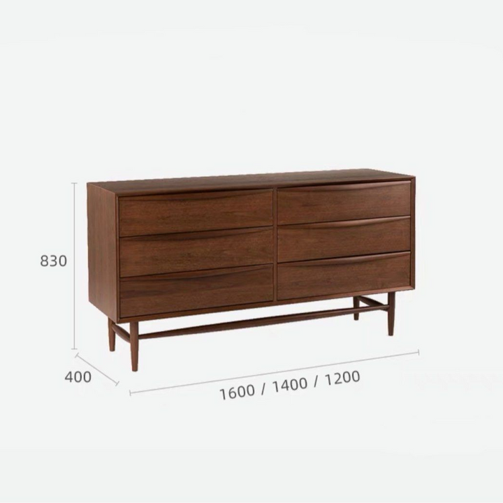 FRENZO Modern Walnut Chest Of Drawers - Radical Homes Singapore