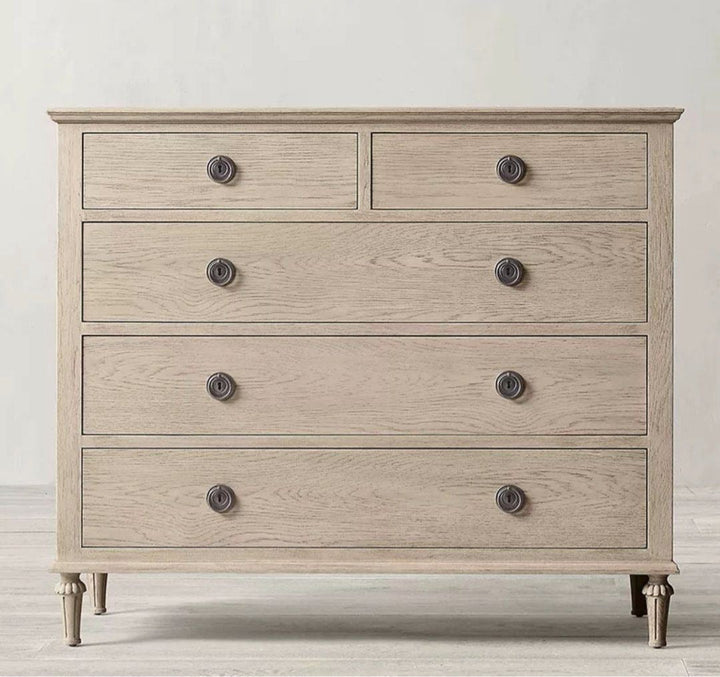 HERODES Rustic Solid Wood Chest Of Drawers - Radical Homes Singapore