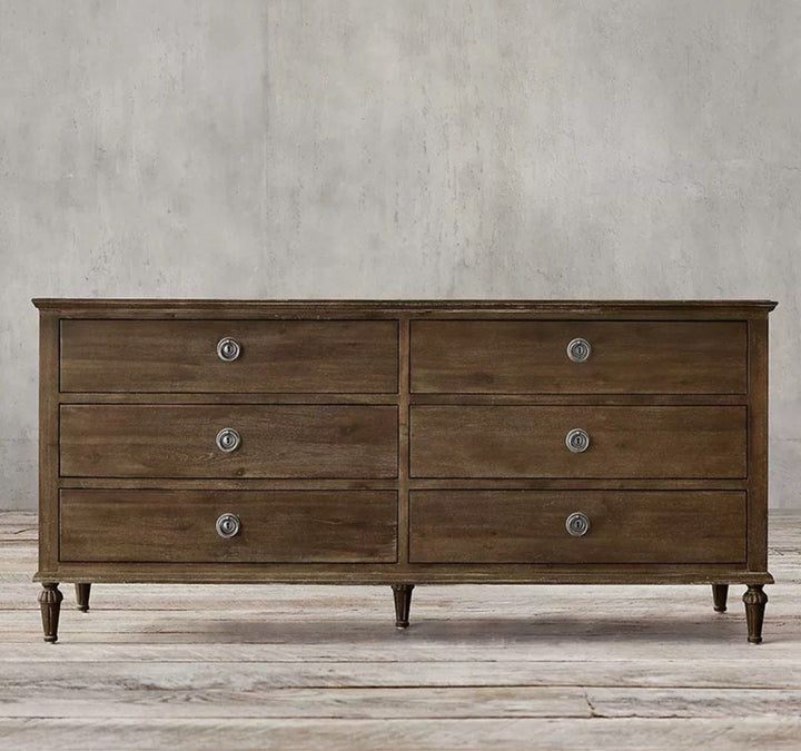 HERODES Rustic Solid Wood Chest Of Drawers - Radical Homes Singapore