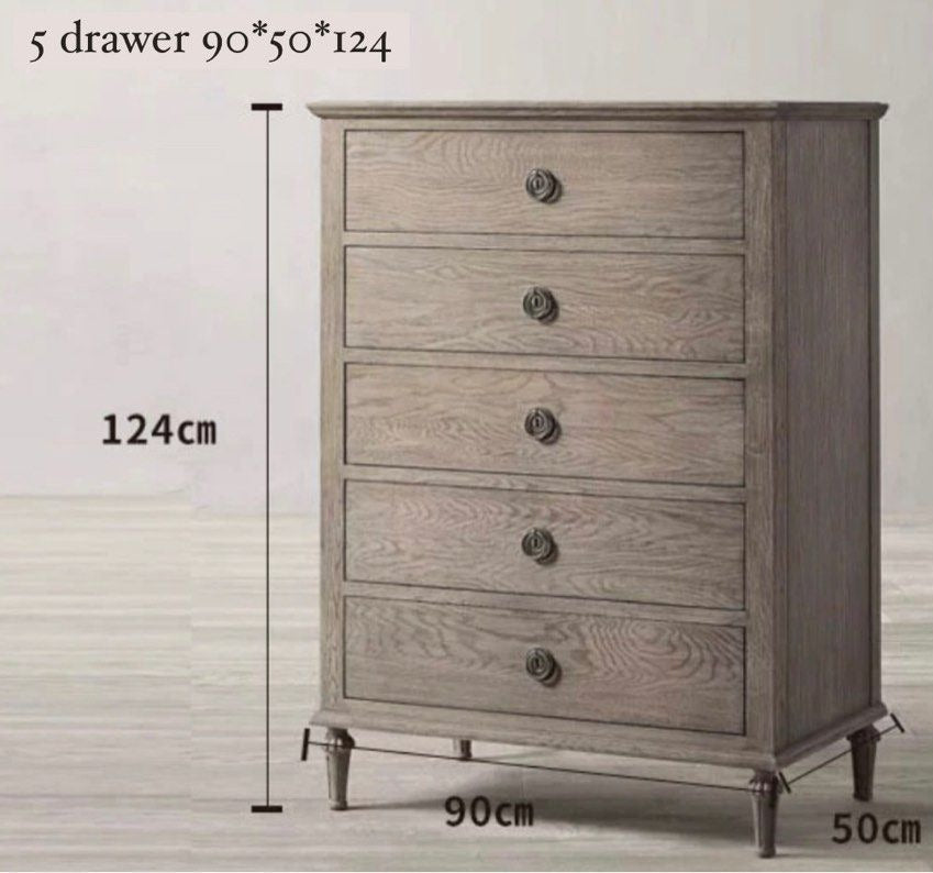 HERODES Rustic Solid Wood Chest Of Drawers - Radical Homes Singapore