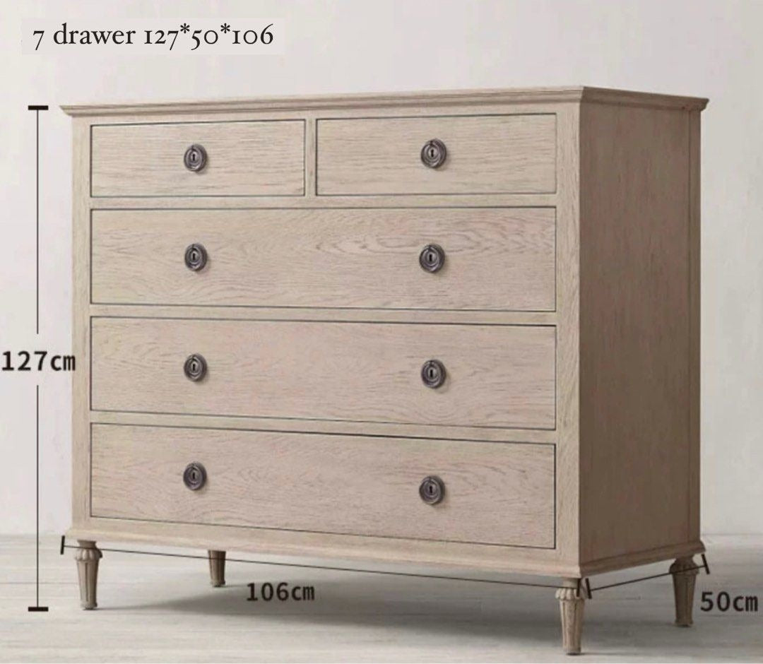 HERODES Rustic Solid Wood Chest Of Drawers - Radical Homes Singapore