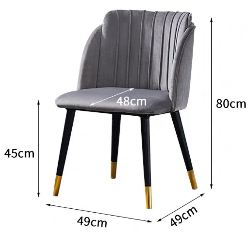 QUENZARI Modern Velvet Dining Chair - Cassa Haus Singapore