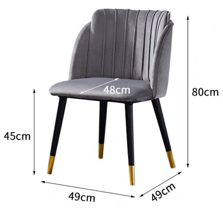 QUENZARI Modern Velvet Dining Chair - Cassa Haus Singapore
