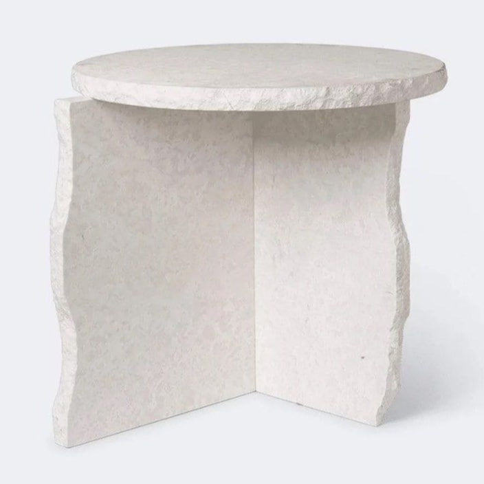ROLAND Travertine Side Table - Cassa Haus Singapore