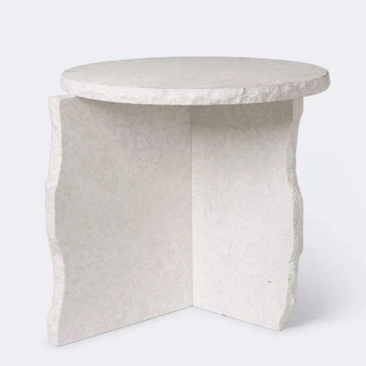 ROLAND Travertine Side Table - Cassa Haus Singapore