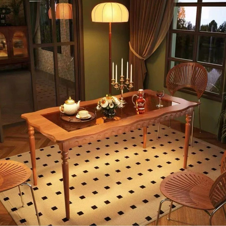 SAKIYO Japandi Solid Wood Dining Table - Radical Homes Singapore